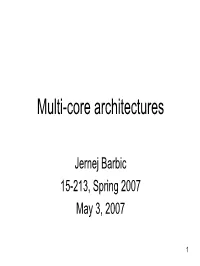 Multi-Core Architectures