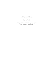 Statement of Case Appendix 19 Ecology Statement of Case – Prepared by Iain Corbyn of Ecoconsult