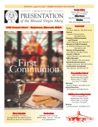 SUNDAY, April 14, 2013 | THIRD SUNDAY of EASTER Presentation