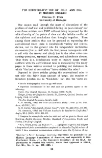 THE PERIPHRASTIC USE of SHALL and WILL in MODERN ENGLISH Charles C