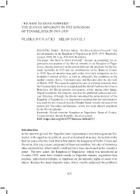 “We Have to Move Forward!” the Slovak Minority in the Kingdom of Yugoslavia in 1935–1939