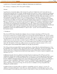 A Global Study of Forensically Significant Calliphorids: Implications for Identification