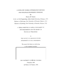 A LEVEL SET GLOBAL OPTIMIZATION METHOD for NONLINEAR ENGINEERING PROBLEMS by Hassen Au Yassien