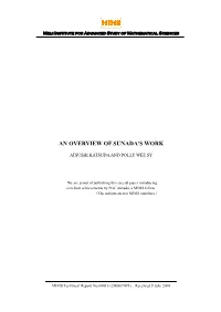 An Overview of Sunada's Work