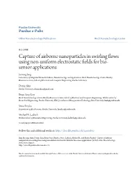 Capture of Airborne Nanoparticles in Swirling Flows Using Non-Uniform
