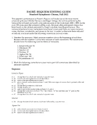 Fauré Requiem Editing Guide