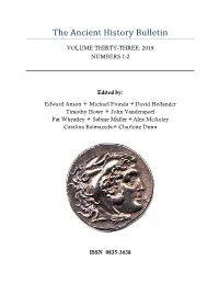 John Hyland, the Aftermath of Aigospotamoi and the Decline of Spartan Naval Power