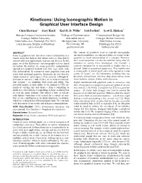 Kineticons: Using Iconographic Motion in Graphical User Interface Design