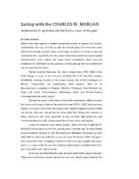 Sailing with the CHARLES W. MORGAN