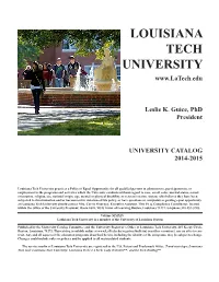 University Catalog 2014 2015 Web