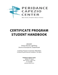 Certificate Program Student Handbook