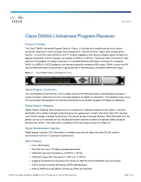 Cisco D9854-I Advanced Program Receiver Data Sheet