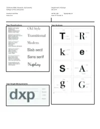 Type Anatomy Type Classifications Type Height Measurements