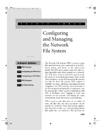 Configuring and Managing the Network File System