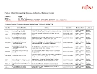 Fujitsu Client Computing Devices Authorized Service Center