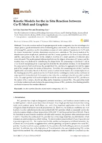 Kinetic Models for the in Situ Reaction Between Cu-Ti Melt and Graphite