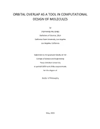 Orbital Overlap As a Tool in Computational Design of Molecules