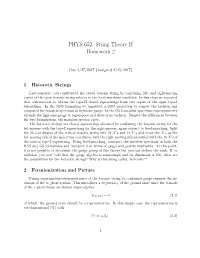 PHYS 652: String Theory II Homework 2