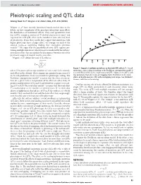 Pleiotropic Scaling and QTL Data Arising From: G