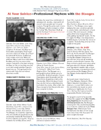 STOOGES 09 11 Program.Indd