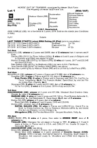 (With VAT) the Property of Hever Stud Farm Ltd