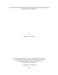 A Cognitive Resource Management Framework for Autonomous Ground Vehicle Sensing