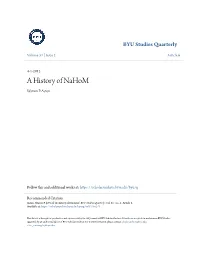 A History of Nahom Warren P