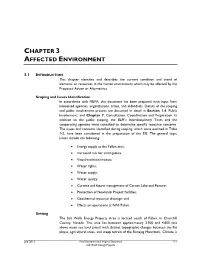 Chapter 3 Affected Environment