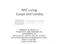 Condominiums and Cooperatives