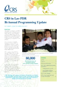 CRS in Lao PDR Bi-Annual Programming Update