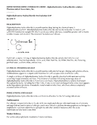 Diphenhydramine Hydrochloride Oral Solution USP Rx ONLY