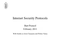 Internet Security Protocols