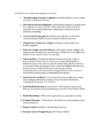 LCD Historic Sites and Programming/Event Assets 1. “Poe Returning to Boston”