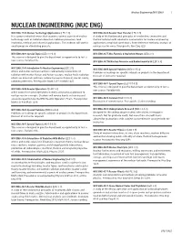 Nuclear Engineering (NUC ENG) 1