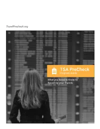 TSA Precheck Program Guide