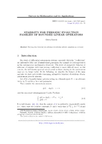 Stability for Periodic Evolution Families of Bounded Linear Operators