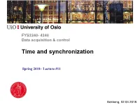 Time and Synchronization