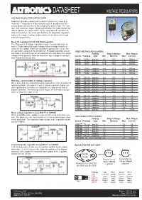 Voltage Regulators