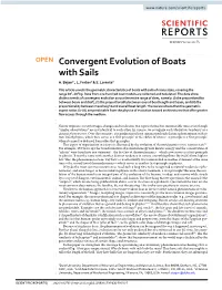 Convergent Evolution of Boats with Sails A