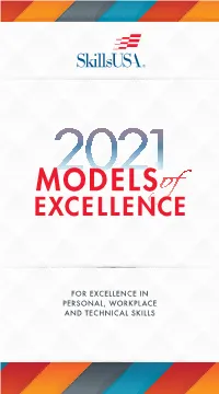FOR EXCELLENCE in PERSONAL, WORKPLACE and TECHNICAL SKILLS Summer 2021