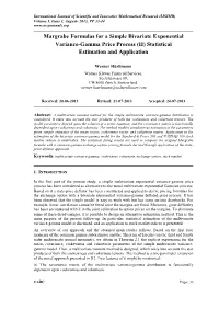 Margrabe Formulas for a Simple Bivariate Exponential Variance-Gamma Price Process (II) Statistical Estimation and Application