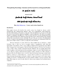 Scientism Full Lecture