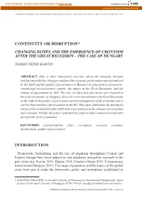 The Case of Hungary Introd