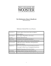 The Mathematics Major's Handbook