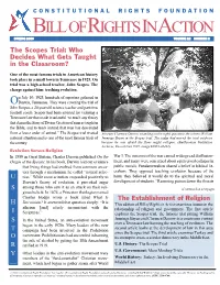 The Scopes Trial: Who Decides What Gets Taught in the Classroom?