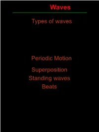 Types of Waves Periodic Motion