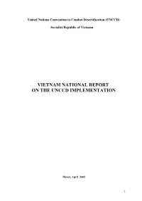 Vietnam National Report on the Unccd Implementation