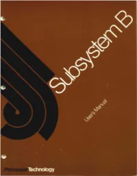 730013 Subsystem B Users M