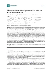 A Frequency-Domain Adaptive Matched Filter for Active Sonar Detection