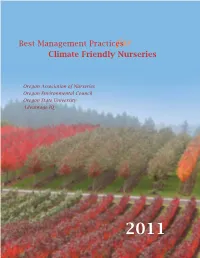 Best Management Practices for Climate Friendly Nurseries